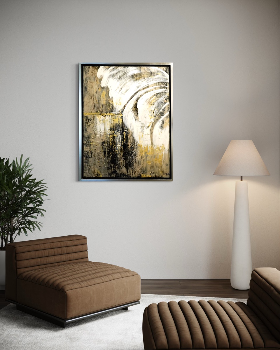 Obra de CrisSteinmanArt — Técnica mixta con hoja de oro