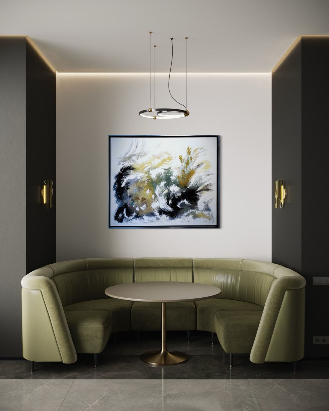 Obra de CrisSteinmanArt — arte abstracto con hoja de oro